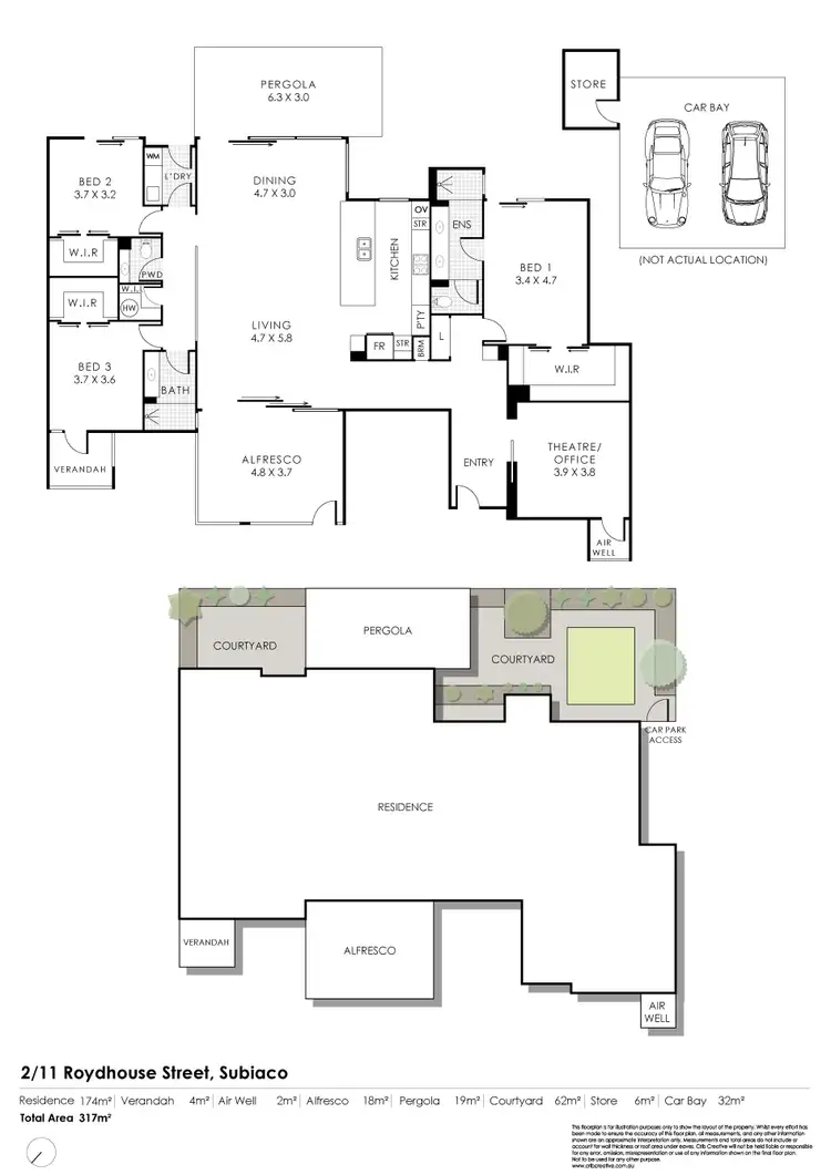 Floorplan of Homely apartment listing, 2/11 Roydhouse Street, Subiaco WA 6008