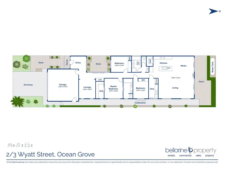 Floorplan of Homely house listing, 2/3 Wyatt Street, Ocean Grove VIC 3226
