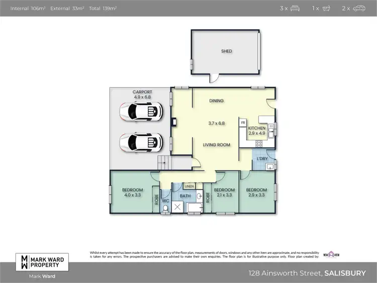 Floorplan of Homely house listing, 128 Ainsworth Street, Salisbury QLD 4107
