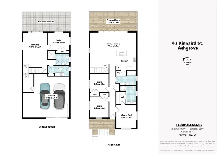 Floorplan of Homely house listing, 43 Kinnaird Street, Ashgrove QLD 4060
