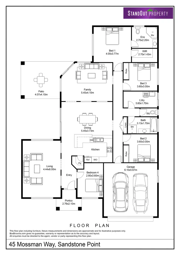 Floorplan of Homely house listing, 45 Mossman Way, Sandstone Point QLD 4511