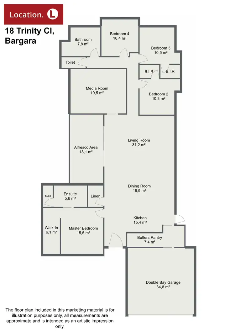 Floorplan of Homely house listing, 18 Trinity Close, Bargara QLD 4670