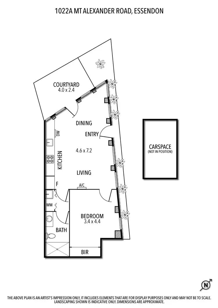 Floorplan of Homely apartment listing, 1022A Mt Alexander Road, Essendon VIC 3040