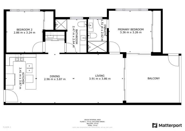 Floorplan of Homely unit listing, 8/26 La Grange Street, Innaloo WA 6018