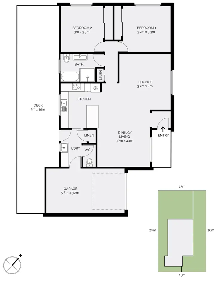 Floorplan of Homely townhouse listing, 2/143 Mitre Street, West Bathurst NSW 2795