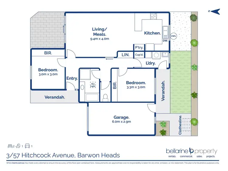 Floorplan of Homely unit listing, 3/57 Hitchcock Avenue, Barwon Heads VIC 3227