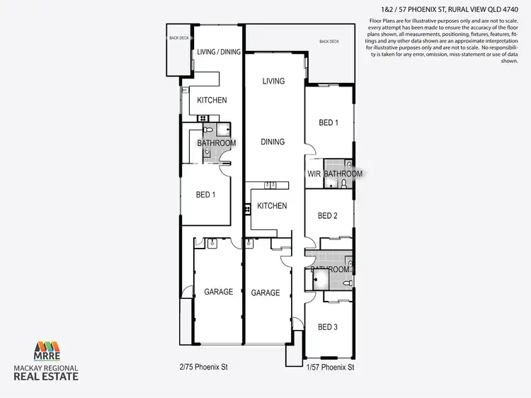 Floorplan of Homely unit listing, 1/57 Phoenix Crescent, Rural View QLD 4740