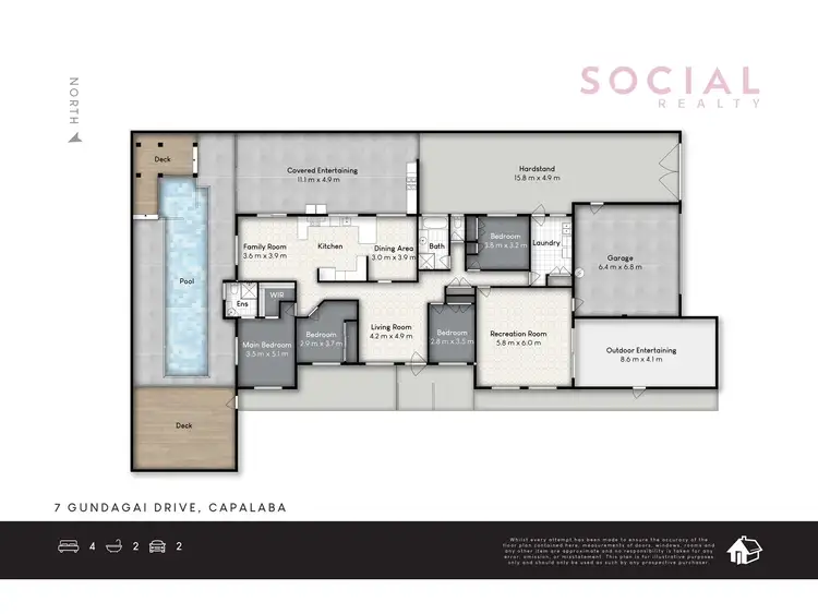Floorplan of Homely house listing, 7 Gundagai Drive, Capalaba QLD 4157