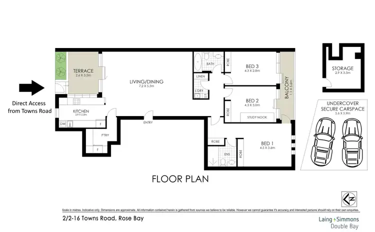 Floorplan of Homely apartment listing, 2/2-16 Towns Road, Rose Bay NSW 2029
