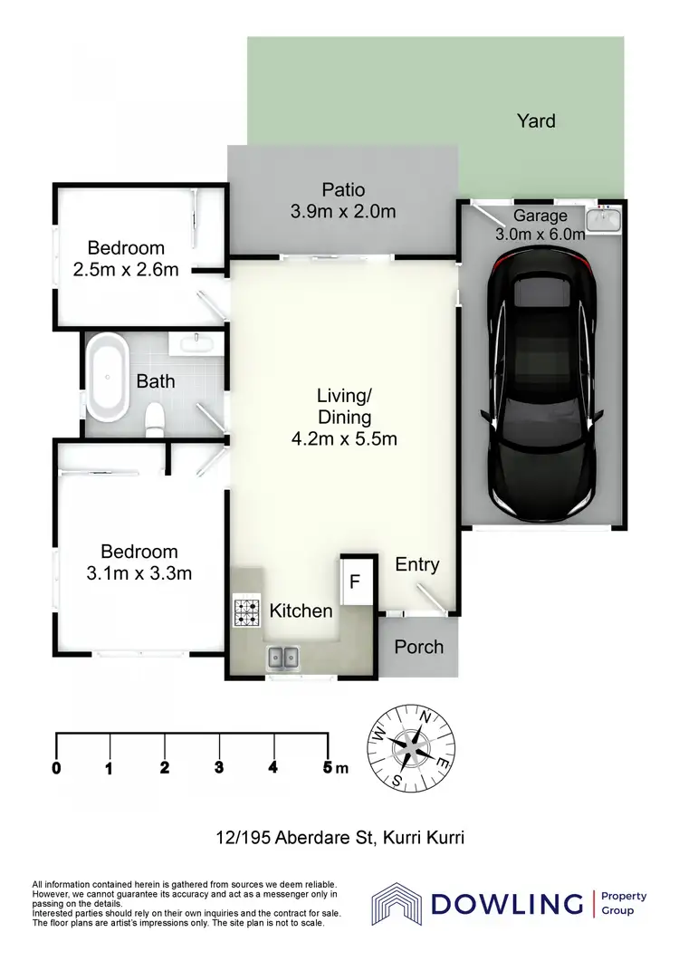 Floorplan of Homely semi-detached listing, 12/195 Aberdare Street, Kurri Kurri NSW 2327