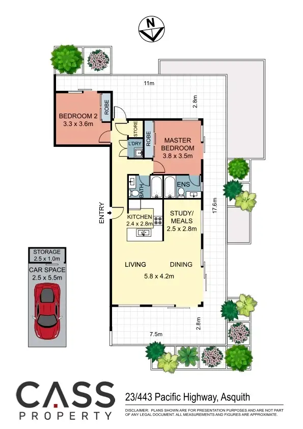 Floorplan of Homely apartment listing, 23/443 Pacific Highway, Asquith NSW 2077