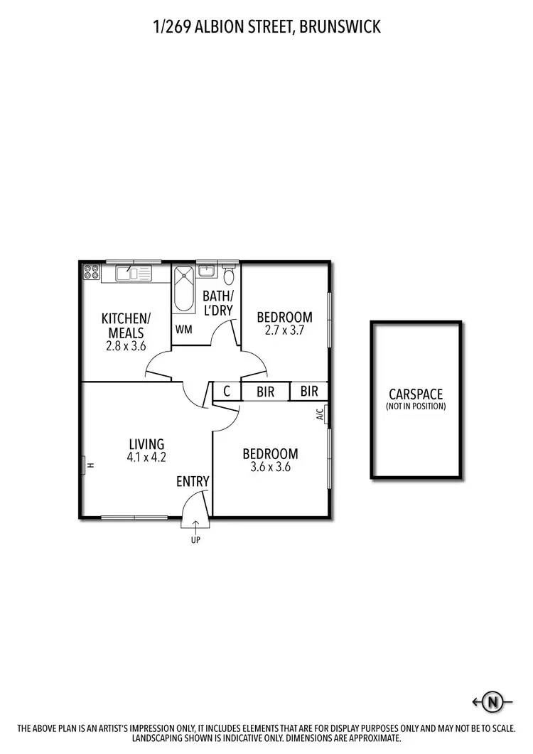 Floorplan of Homely unit listing, 1/269 Albion Street, Brunswick VIC 3056