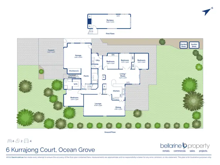 Floorplan of Homely house listing, 6 Kurrajong Court, Ocean Grove VIC 3226