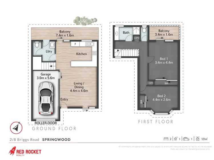 Floorplan of Homely townhouse listing, 2/8 Briggs Road, Springwood QLD 4127