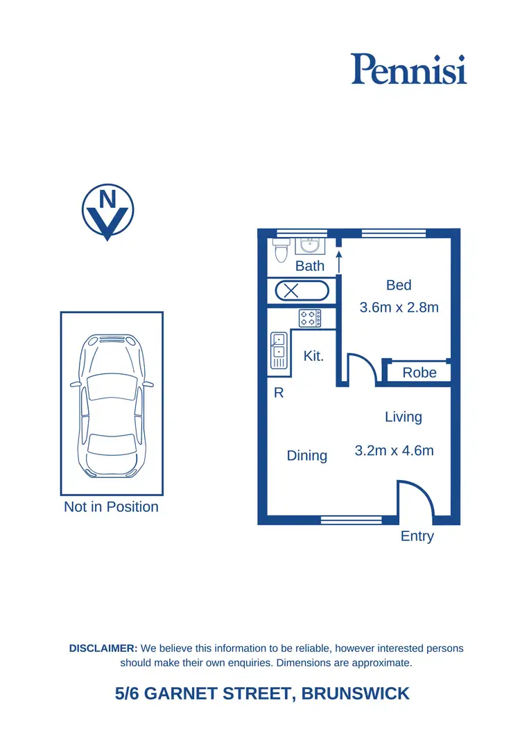 Floorplan of Homely unit listing, 5/6 Garnet Street, Brunswick VIC 3056
