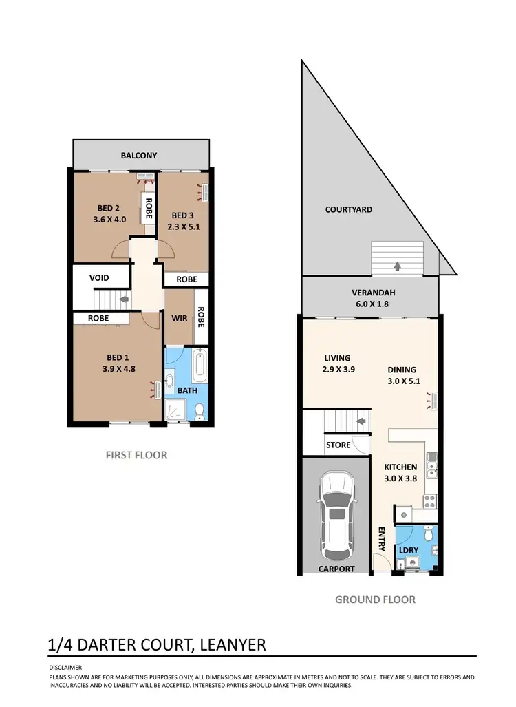 Floorplan of Homely townhouse listing, 1/4 Darter Court, Leanyer NT 812