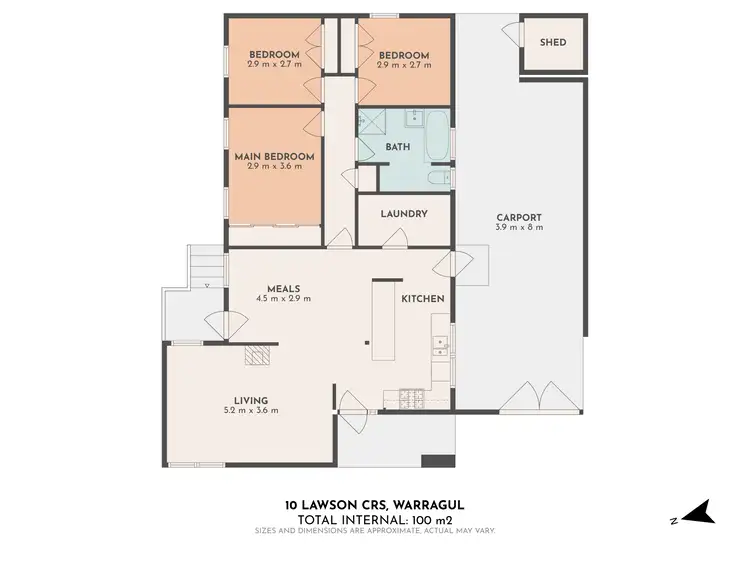 Floorplan of Homely house listing, 10 Lawson Crescent, Warragul VIC 3820