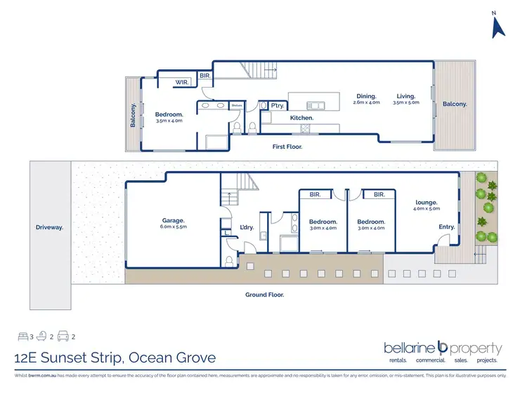 Floorplan of Homely house listing, 12E Sunset Strip, Ocean Grove VIC 3226