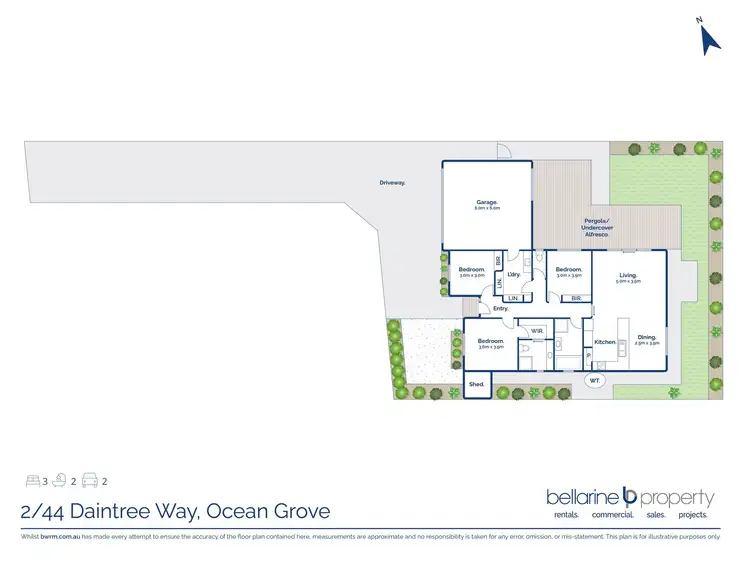Floorplan of Homely house listing, 2/44 Daintree Way, Ocean Grove VIC 3226