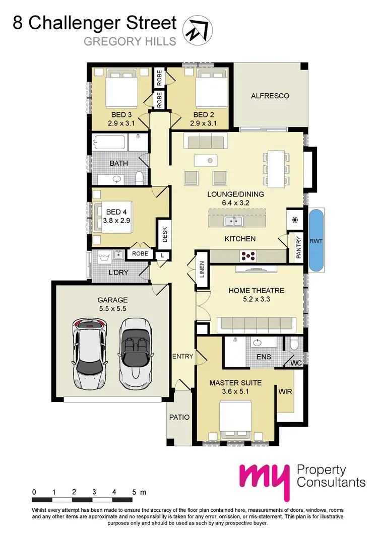 Floorplan of Homely house listing, 8 Challenger Street, Gregory Hills NSW 2557