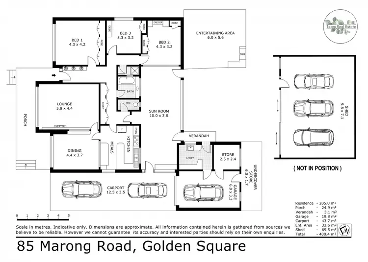 Floorplan of Homely house listing, 85 Marong Road, Golden Square VIC 3555