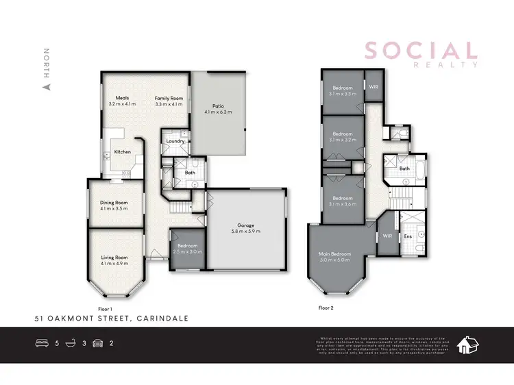 Floorplan of Homely house listing, 51 Oakmont Street, Carindale QLD 4152