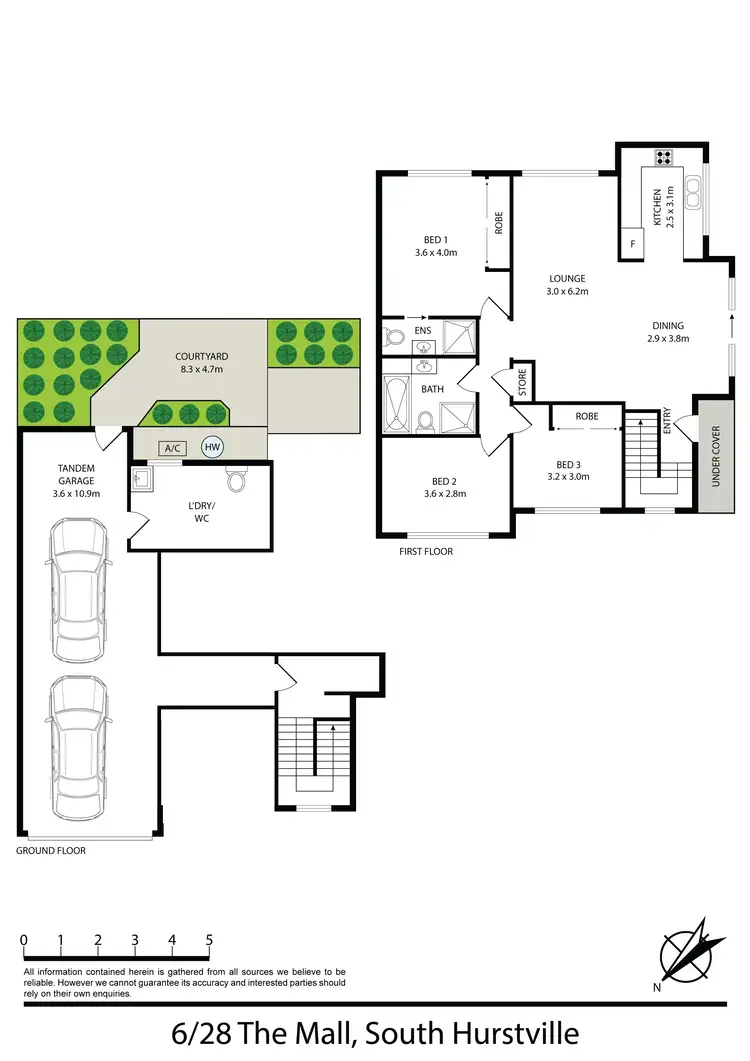 Floorplan of Homely villa listing, 6/28 The Mall, South Hurstville NSW 2221