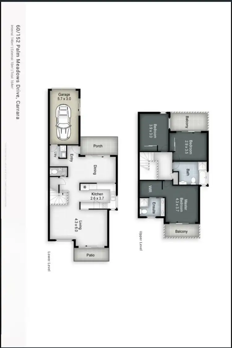 Floorplan of Homely townhouse listing, 60/152 Palm Meadows Drive, Carrara QLD 4211