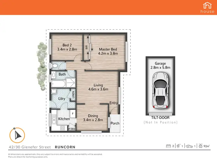 Floorplan of Homely townhouse listing, 42/30 Glenefer Street, Runcorn QLD 4113
