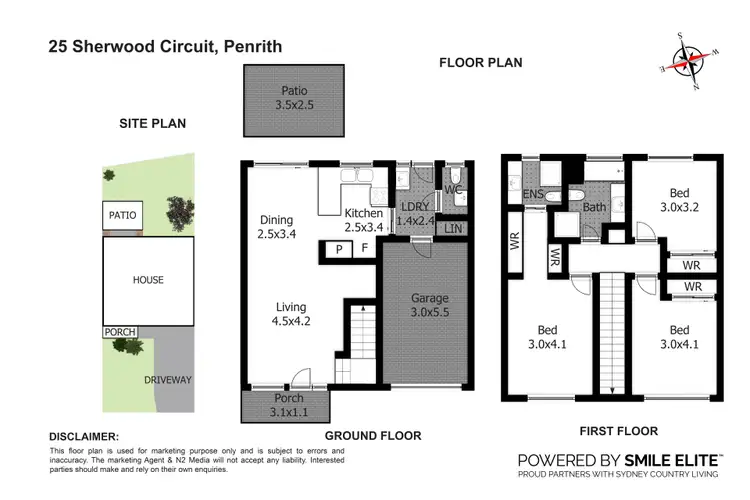 Floorplan of Homely townhouse listing, 25 Sherwood Circuit, Penrith NSW 2750