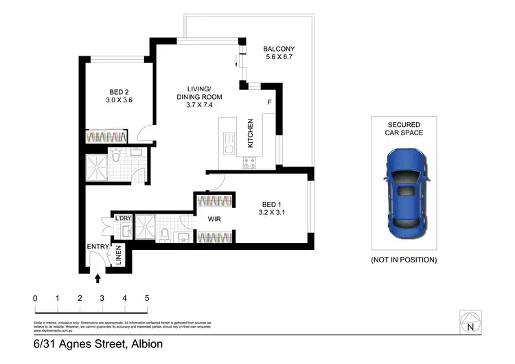 Floorplan of Homely apartment listing, 6/31 Agnes Street, Albion QLD 4010