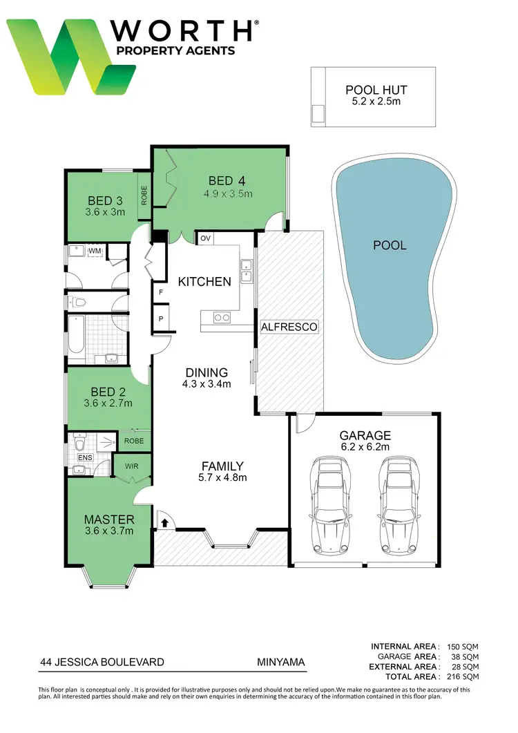 Floorplan of Homely house listing, 44 Jessica Boulevard, Minyama QLD 4575