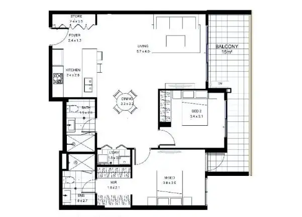 Floorplan of Homely apartment listing, 205/7 Manchester Drive, Schofields NSW 2762