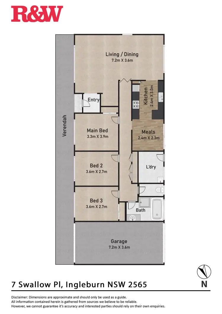 Floorplan of Homely house listing, 7 Swallow Place, Ingleburn NSW 2565