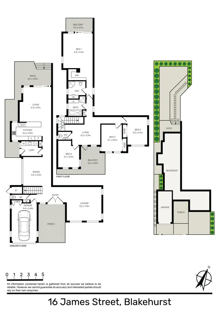 Floorplan of Homely semi-detached listing, 16B James Street, Blakehurst NSW 2221