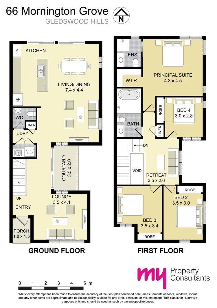 Floorplan of Homely house listing, 66 Mornington Grove, Gledswood Hills NSW 2557