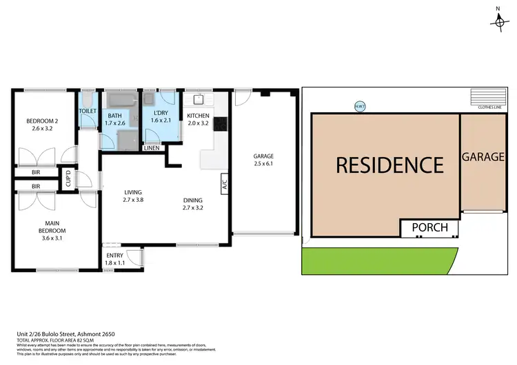 Floorplan of Homely unit listing, 2/26 Bulolo Street, Ashmont NSW 2650