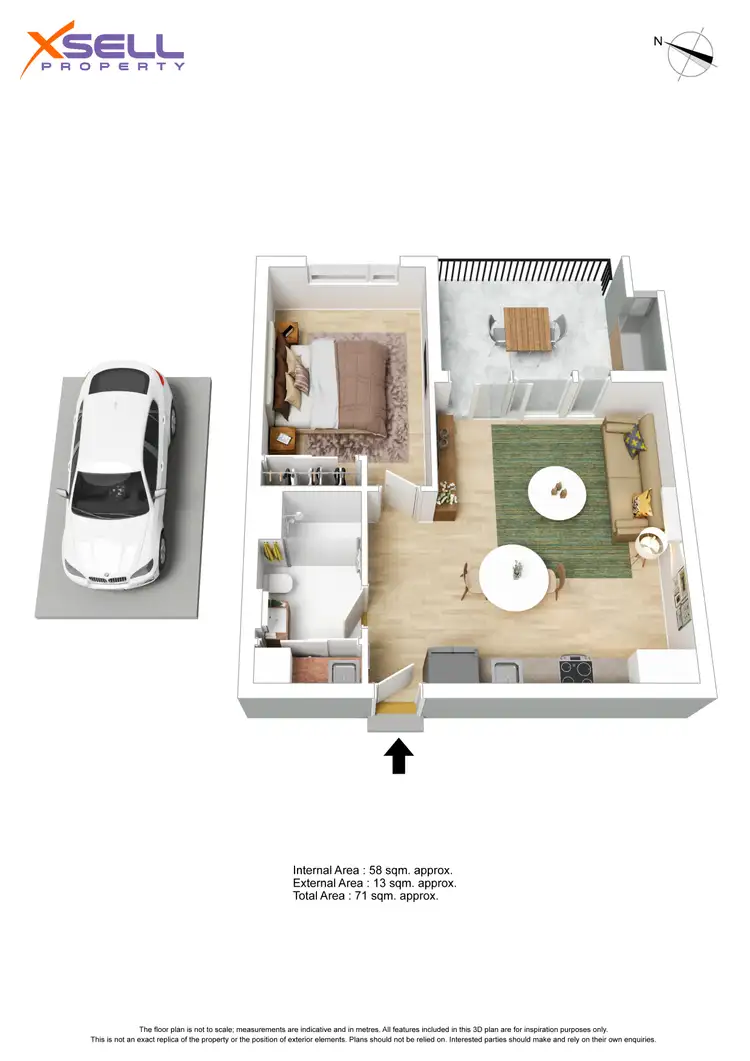 Floorplan of Homely apartment listing, 305/89 Buchanan Drive, Woodforde SA 5072