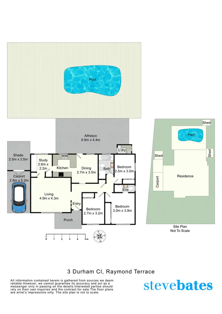 Floorplan of Homely house listing, 3 Durham Close, Raymond Terrace NSW 2324
