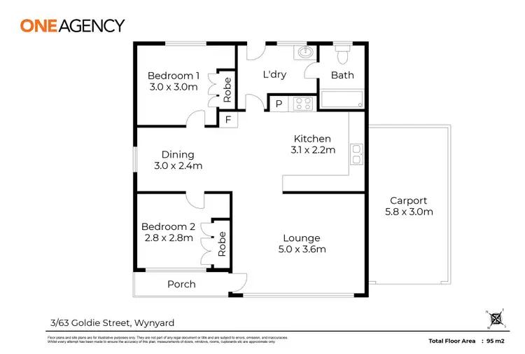Floorplan of Homely unit listing, 3/63 Goldie Street, Wynyard TAS 7325