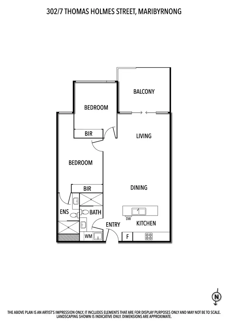Floorplan of Homely apartment listing, 302/7 Thomas Holmes Street, Maribyrnong VIC 3032