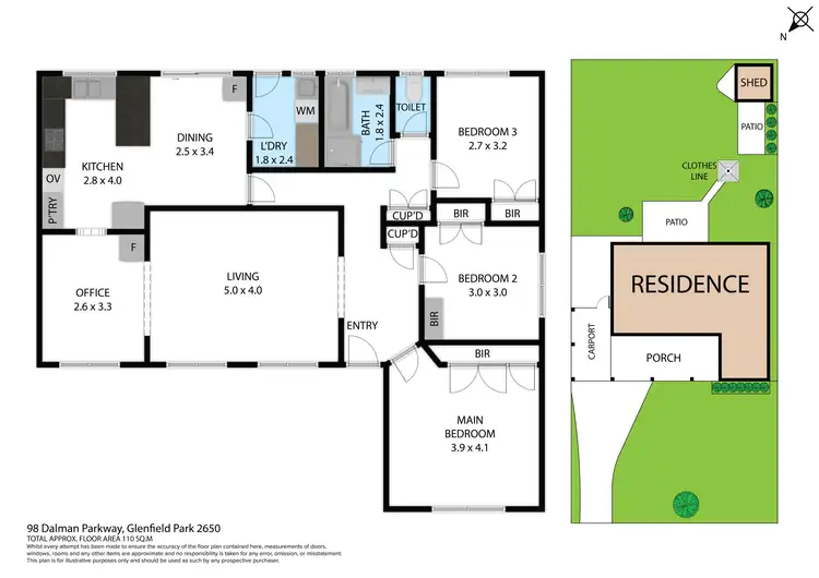 Floorplan of Homely house listing, 98 Dalman Parkway, Glenfield Park NSW 2650