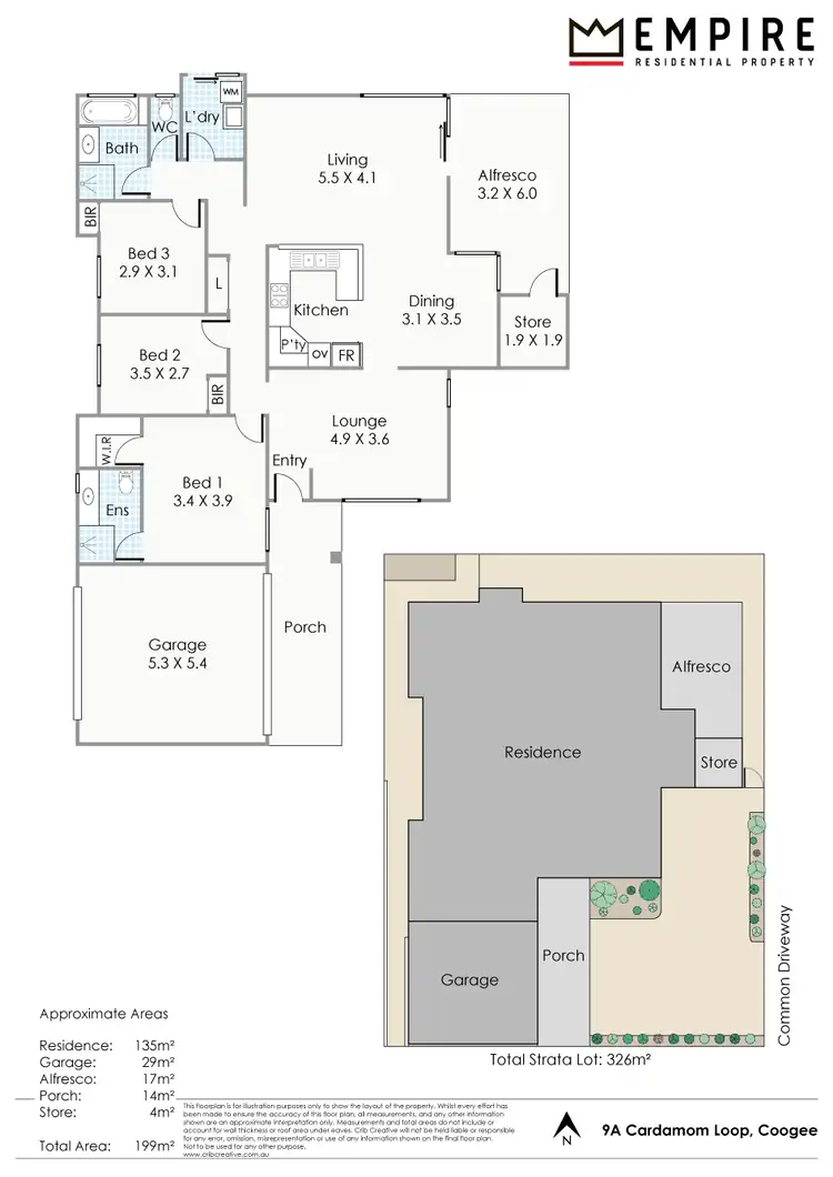 Floorplan of Homely house listing, 9A Cardamom Loop, Coogee WA 6166