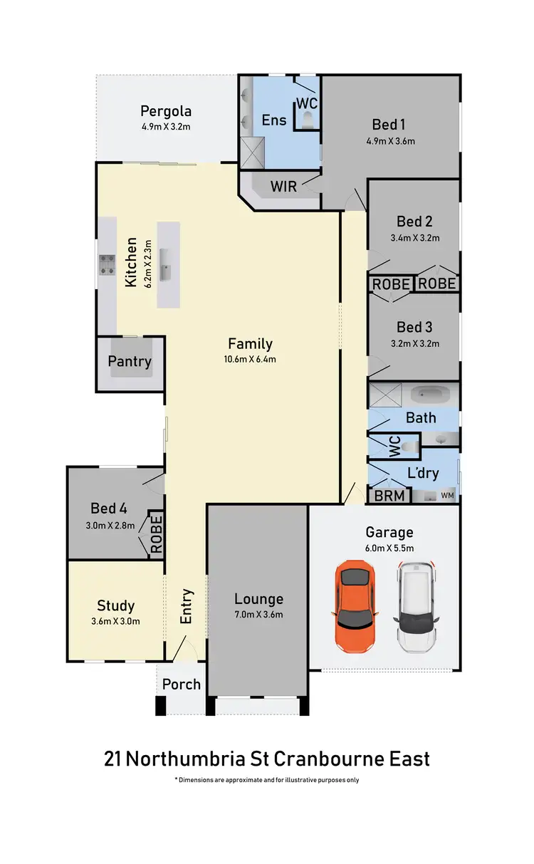Floorplan of Homely house listing, 21 Northumbria Street, Cranbourne East VIC 3977