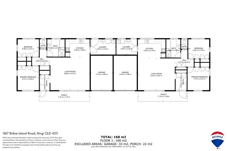 Floorplan of Homely block of units listing, 1367 Bribie Island Road, Ningi QLD 4511