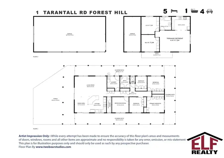 Floorplan of Homely rural property listing, 1 Tarantall Road, Forest Hill QLD 4342
