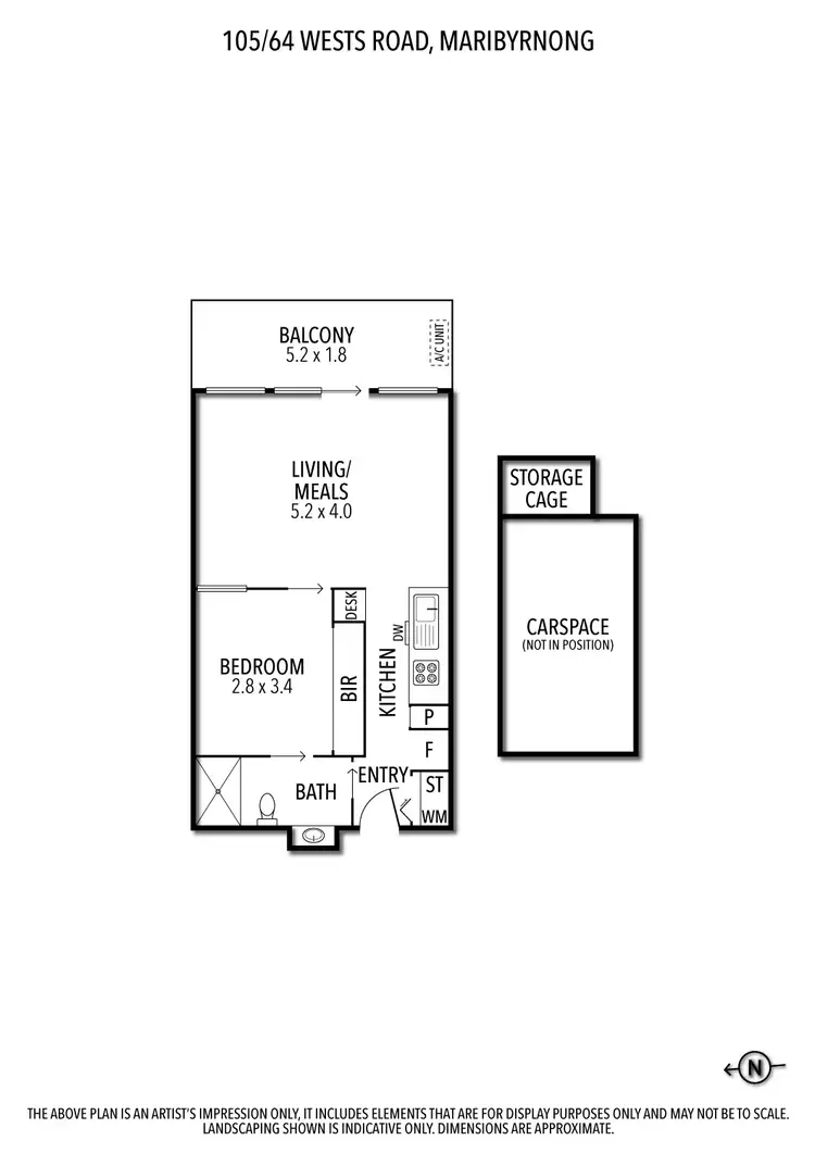 Floorplan of Homely apartment listing, 105/64 Wests Road, Maribyrnong VIC 3032