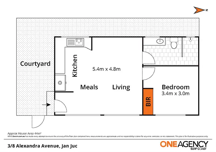 Floorplan of Homely unit listing, 3/8 Alexandra Ave, Jan Juc VIC 3228