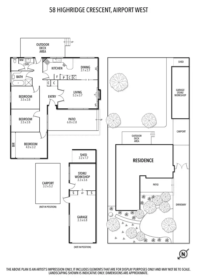 Floorplan of Homely house listing, 58 Highridge Crescent, Airport West VIC 3042