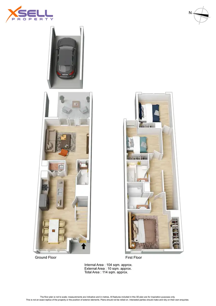 Floorplan of Homely townhouse listing, 10 Stallion Drive, St Clair SA 5011